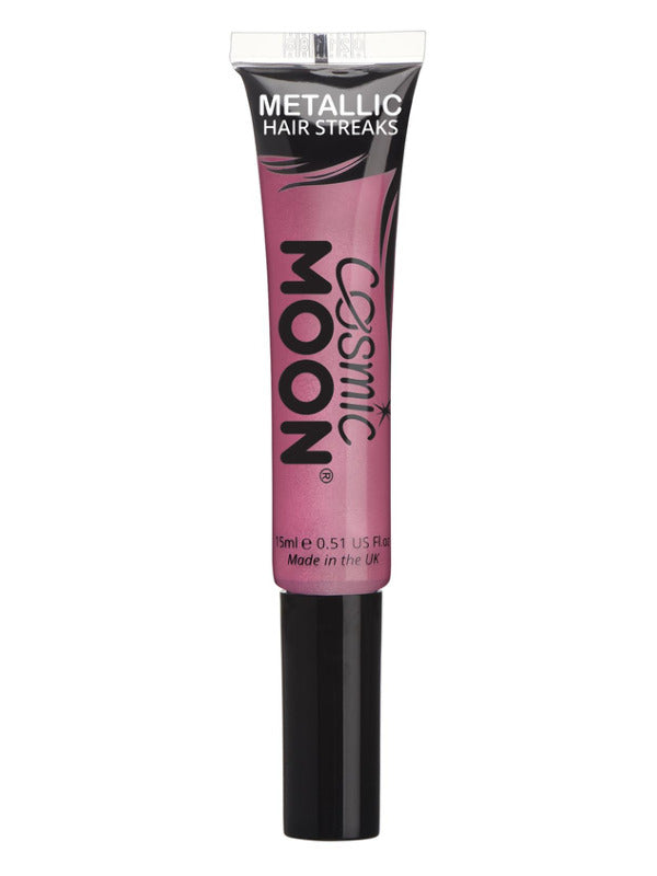 Cosmic Moon Metallic Hair Streaks, Pink Dress Loud