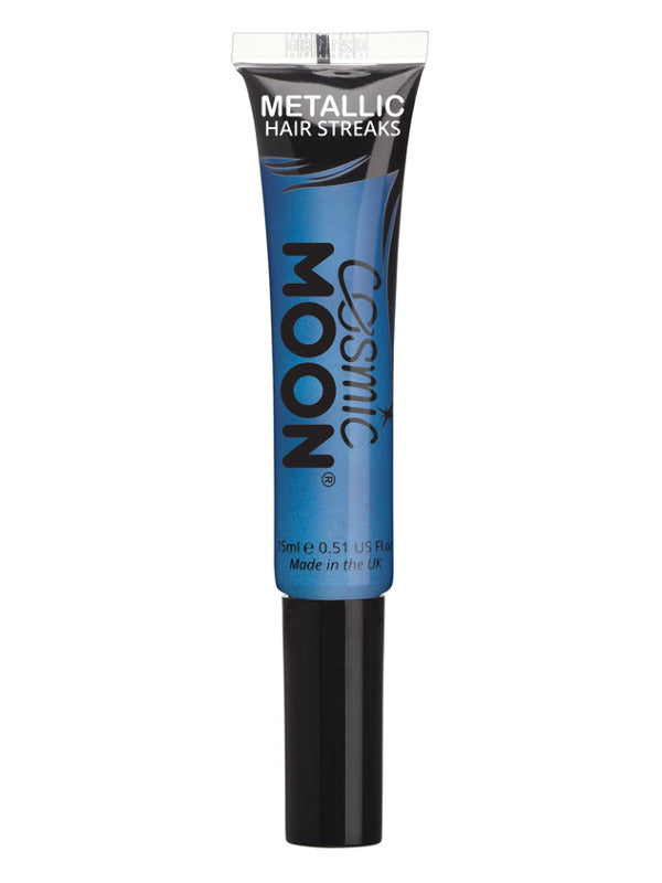 Cosmic Moon Metallic Hair Streaks, Blue Dress Loud