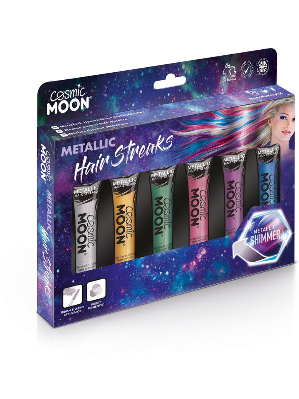 Cosmic Moon Metallic Hair Streaks, Assorted Dress Loud