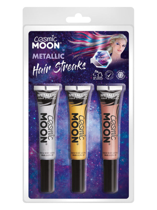 Cosmic Moon Metallic Hair Streaks, Dress Loud