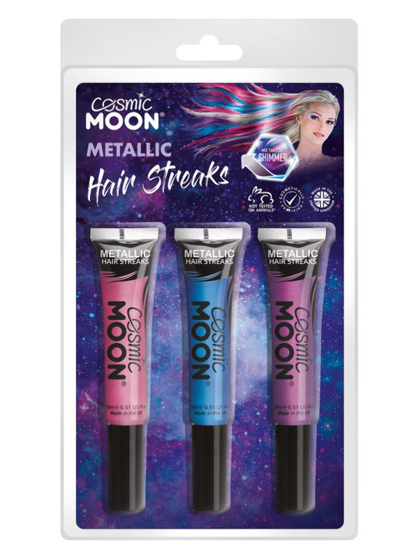 Cosmic Moon Metallic Hair Streaks, Dress Loud