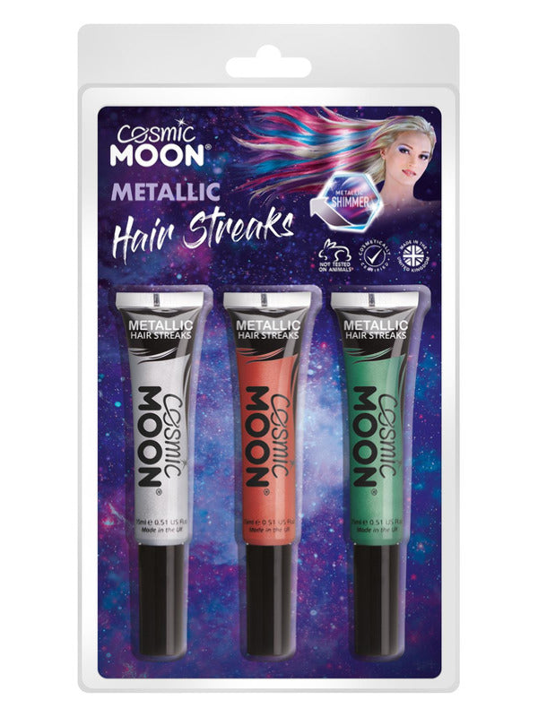 Cosmic Moon Metallic Hair Streaks, Dress Loud