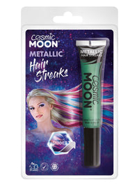 Cosmic Moon Metallic Hair Streaks, Blue Dress Loud