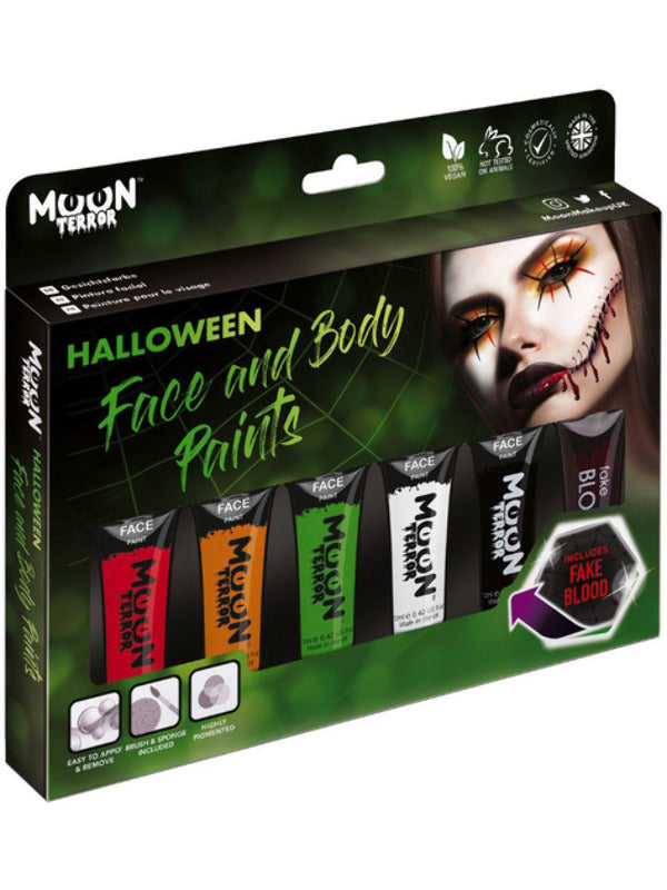 Moon Terror Halloween Face & Body Paint, Assorted Dress Loud