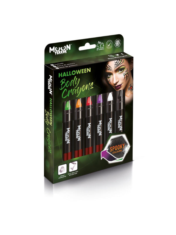 Moon Terror Halloween Body Crayons, Assorted Dress Loud