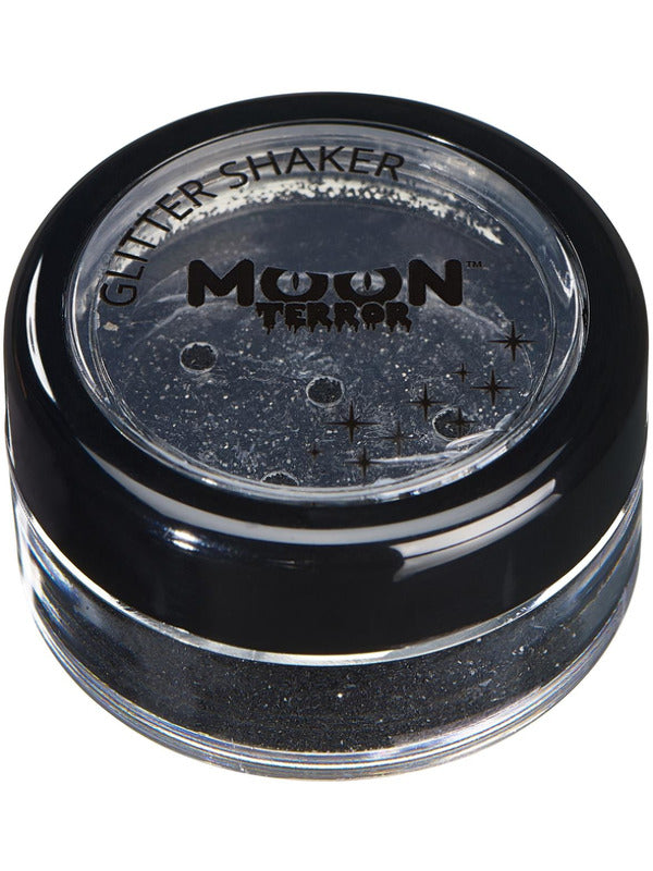 Moon Terror Halloween Glitter Shakers, Black Dress Loud