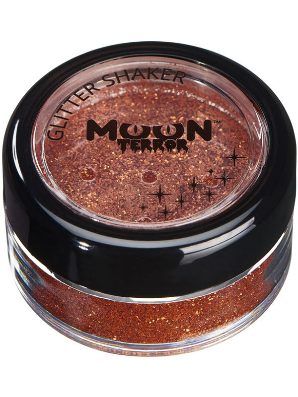 Moon Terror Halloween Glitter Shakers, Orange Dress Loud