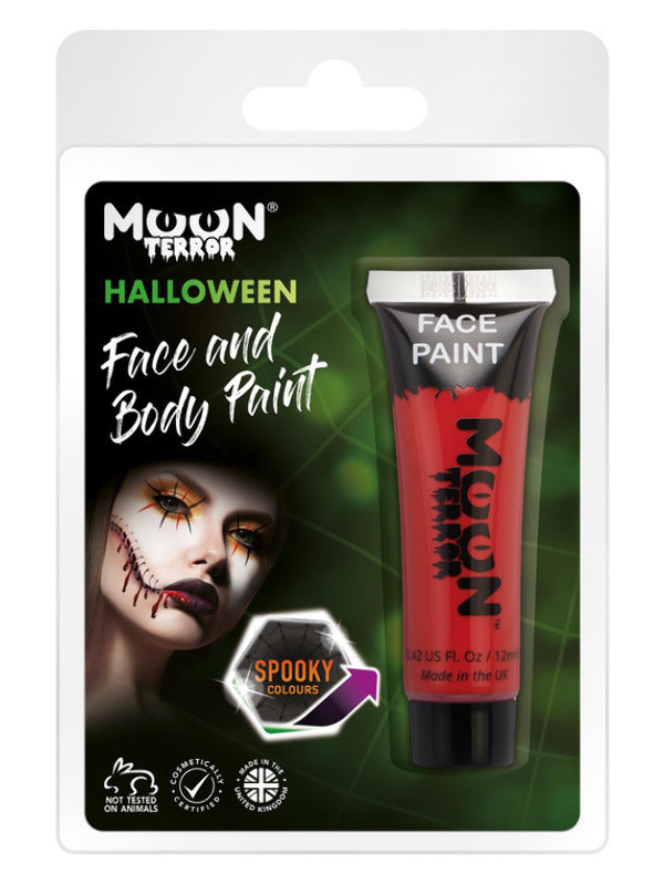 Moon Terror Halloween Face & Body Paint, Red Dress Loud