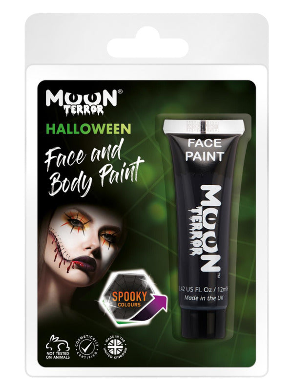 Moon Terror Halloween Face & Body Paint, Black Dress Loud