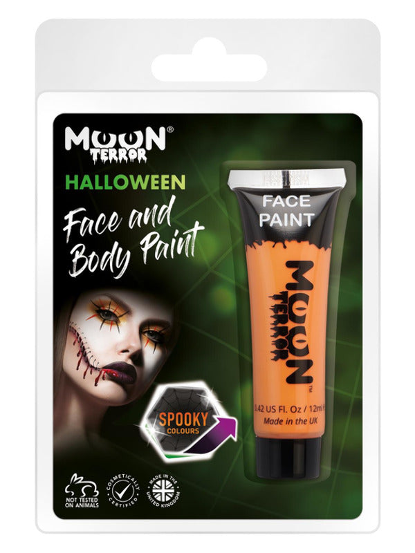 Moon Terror Halloween Face & Body Paint, Orange Dress Loud