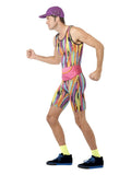 Aerobics Instructor Costume, Multi-Coloured Dress Loud