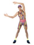 Aerobics Instructor Costume, Multi-Coloured Dress Loud