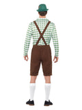 Alpine Bavarian Costume, Green & Brown Dress Loud