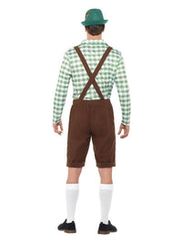 Alpine Bavarian Costume, Green & Brown Dress Loud