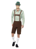 Alpine Bavarian Costume, Green & Brown Dress Loud
