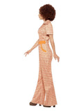 Authentic 70s Chic Costume, Orange Dress Loud