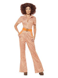 Authentic 70s Chic Costume, Orange Dress Loud