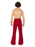 Authentic 70s Guy Costume, Red Dress Loud
