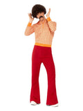 Authentic 70s Guy Costume, Red Dress Loud