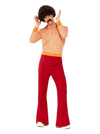 Authentic 70s Guy Costume, Red Dress Loud