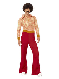 Authentic 70s Guy Costume, Red Dress Loud
