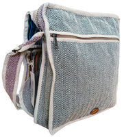 Hemp Laptop Messenger Bag - Curves Dress Loud