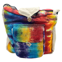 Tiedye Hemp Study Bag with Front Pocket Dress Loud