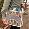 Hemp Laptop Messenger Bag - Curves Dress Loud