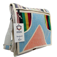 Hemp Laptop Messenger Bag - Triangle Dress Loud