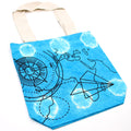 Tye-Dye Cotton Bag (6oz) - 38x42x12cm - Compass - Blue - Natural Handle Dress Loud