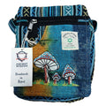 Hemp Embroidery Mushroom Party Bag - Green Mushrooms Dress Loud