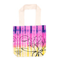 Tye-Dye Cotton Bag (6oz) - 38x42x12cm - Lotus Buddha - Multi Col - Natural Handle Dress Loud
