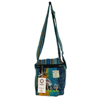 Hemp Embroidery Mushroom Party Bag - Green Mushrooms Dress Loud