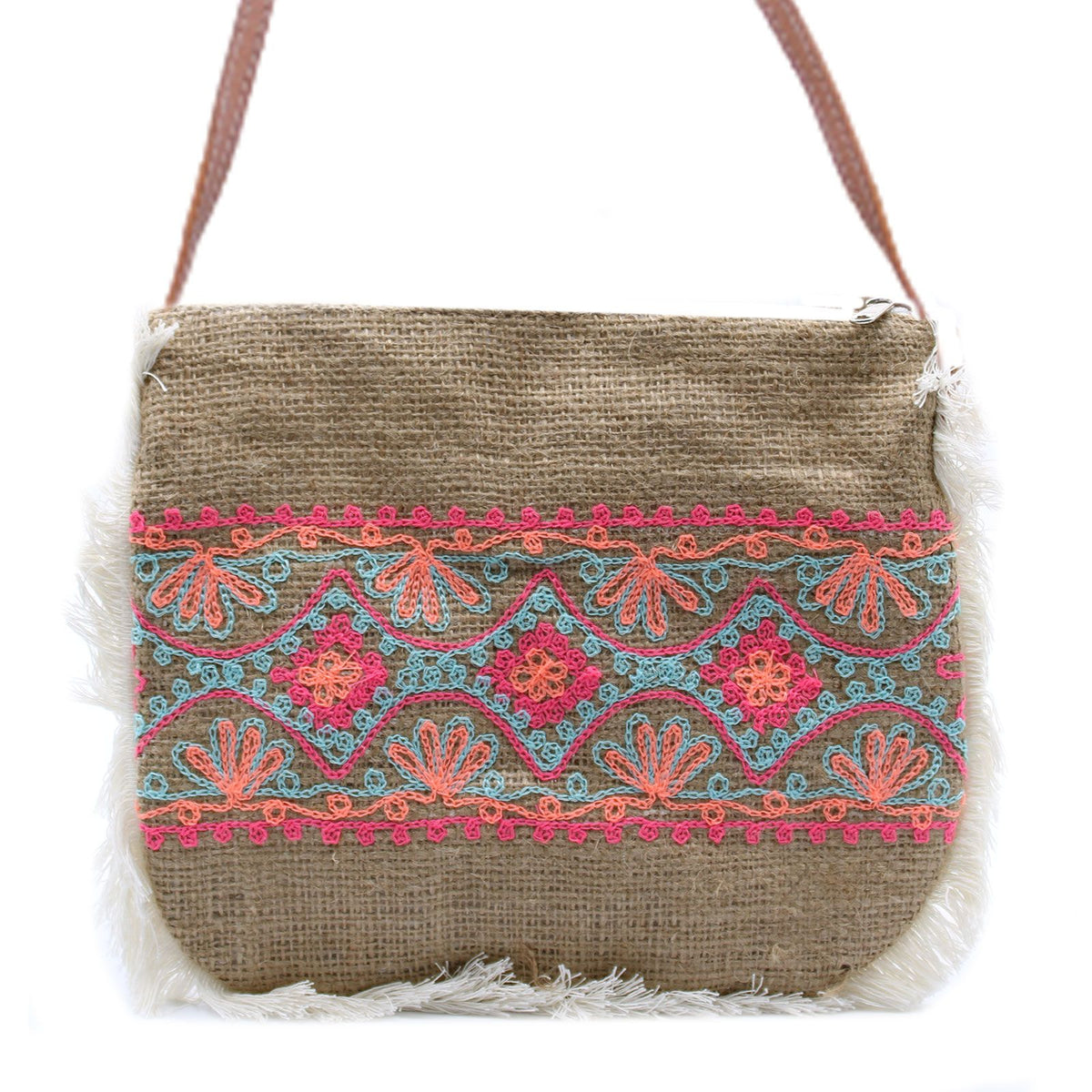 Fab Fringe Bag - Summer Pattern Embroidery Dress Loud