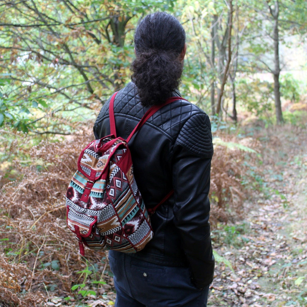 Jacquard Bag - Chocolate Backpack Dress Loud