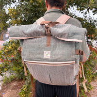Hemp Trekking Rolling Backpack - Sage Dress Loud