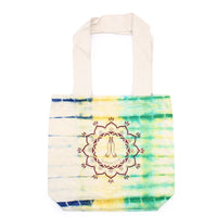 Tye-Dye Cotton Bag (6oz) - 38x42x12cm -  Namaste Hands - Multi - Natural Handle Dress Loud