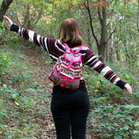 Jacquard Bag - Pink Backpack Dress Loud