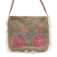 Fab Fringe Bag - Bicycle Embroidery Dress Loud