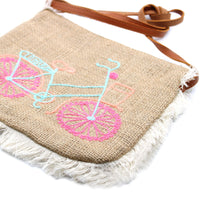 Fab Fringe Bag - Bicycle Embroidery Dress Loud