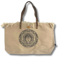 Natural Tote Bag Leather Handle - Inspiration Dress Loud
