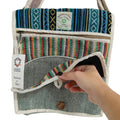 Hemp Laptop Messenger Bag - Curves Dress Loud
