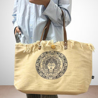 Natural Tote Bag Leather Handle - Inspiration Dress Loud