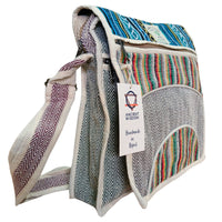 Hemp Laptop Messenger Bag - Curves Dress Loud