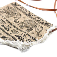 Fab Fringe Bag - Elephant Print Dress Loud