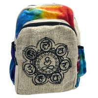 Tiedye Hemp Medium Backpack - 7 Chakra Dress Loud