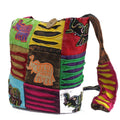Ethnic Sling Bag - Chocolate / Elephant Dress Loud
