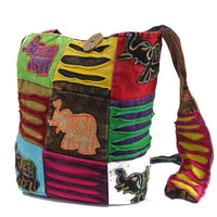 Ethnic Sling Bag - Chocolate / Elephant Dress Loud