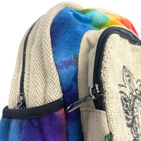 Tiedye Hemp Medium Backpack - 7 Chakra Dress Loud