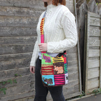 Ethnic Sling Bag - Chocolate / Elephant Dress Loud